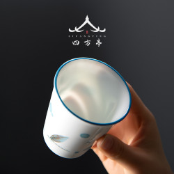 大號單杯聞香杯聚香杯薄胎主人杯茶杯陶瓷功夫茶具茶盞品茗杯茶具