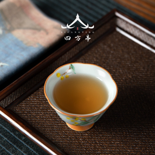 汝瓷中式復古風汝窰主人杯單杯陶瓷茶杯個人專用功夫茶具可養開片