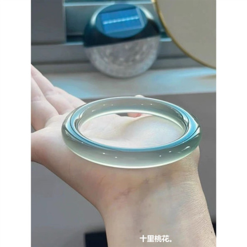 庫里藍瑪瑙玉髓手鐲高冰禮物飾品手鐲馬達加斯加荔枝玉鐲