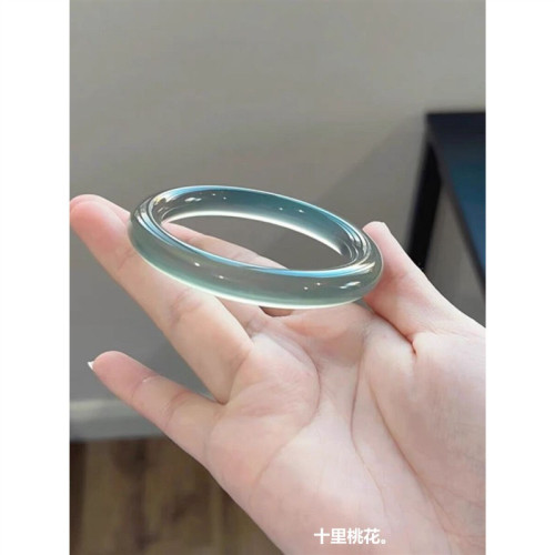 庫里藍瑪瑙玉髓手鐲高冰禮物飾品手鐲馬達加斯加荔枝玉鐲
