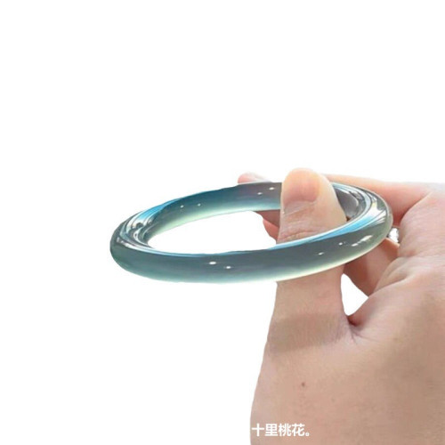 庫里藍瑪瑙玉髓手鐲高冰禮物飾品手鐲馬達加斯加荔枝玉鐲