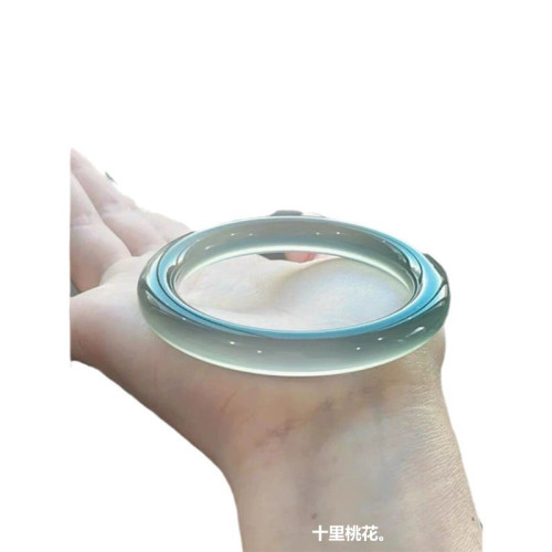 庫里藍瑪瑙玉髓手鐲高冰禮物飾品手鐲馬達加斯加荔枝玉鐲