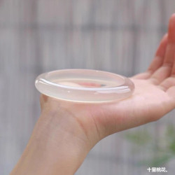 【新品】天然高冰種玉鐲少女款翡翠瑪瑙手鐲高冰玉髓鐲子禮物