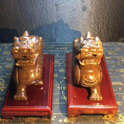 永韻  天然紅曜石貔貅擺件一對貔貅辦公室客訂大小貔貅擺件