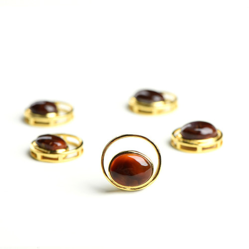 久雅水晶 天然火紅兔毛吊墜 時尚925銀火焰兔毛墜子 