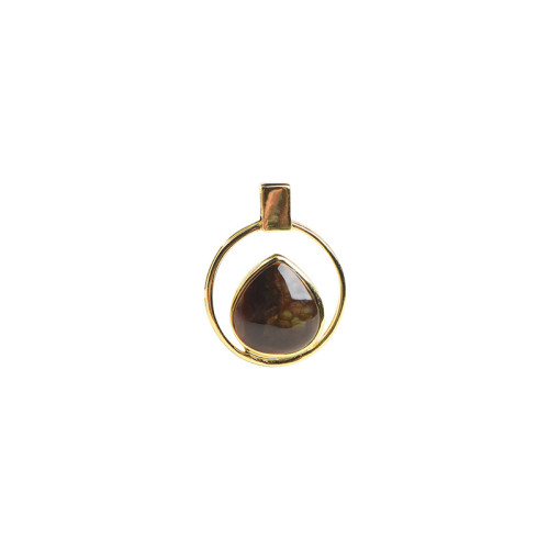 久雅水晶 天然火紅兔毛吊墜 時尚925銀火焰兔毛墜子 