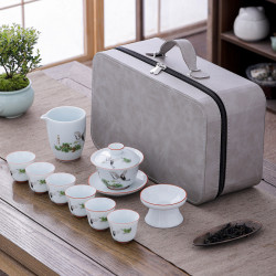 影青旅行套裝戶外可攜式高級茶具加厚青瓷全套商務禮品