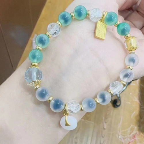 同款糖心手串多寶瓷珠 糖心瑪瑙手機鈅匙釦高顔值網紅款百搭小衆