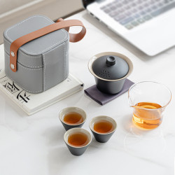 可攜式旅行茶具套裝玻璃戶外功夫茶具快客杯商務禮品伴手禮