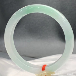天然緬甸翡翠翡翠手鐲飄綠正圈女款水潤飄花陽綠飄陽綠玉手鐲