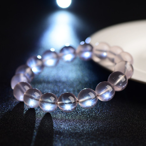 久雅水晶 天然星光粉水晶手鏈時尚 星光粉簡約手鏈 