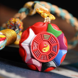 天然原礦硃砂精品紅砂彩繪精品 鑰匙掛萬能掛硃砂含量高達95%以上