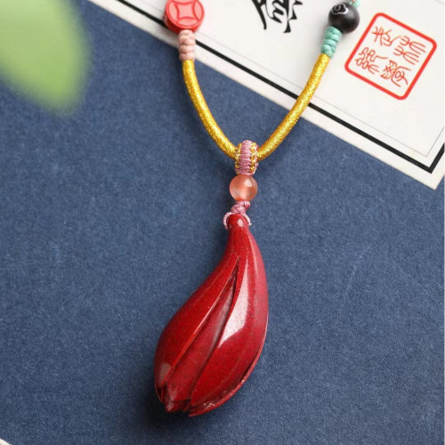 天然原礦硃砂精品紫金砂 玉蘭花 精工 精品原創   硃砂含量高達95