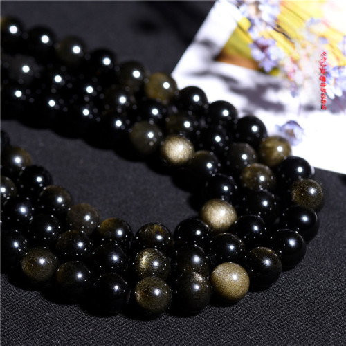 久雅水晶 天然雙眼金曜石散珠手鏈  銀耀石圓珠手串飾品配珠 