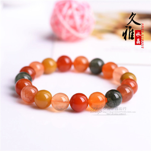 久雅水晶  天然福祿壽散珠 DIY飾品 彩色髮晶 福祿壽半成品