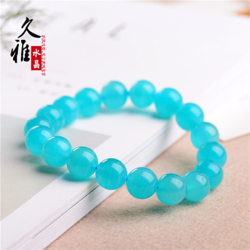 久雅水晶 7A級天河石散珠 天然石半成品 DIY飾品圓珠 