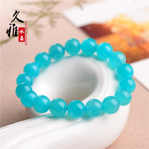久雅水晶 7A級天河石散珠 天然石半成品 DIY飾品圓珠 