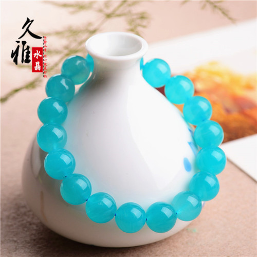 久雅水晶 7A級天河石散珠 天然石半成品 DIY飾品圓珠 