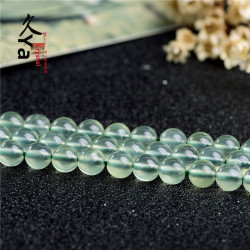 久雅水晶 天然7A級葡萄石散珠 圓珠 半成品 DIY飾品配珠 串珠