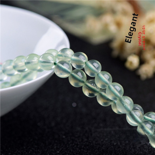久雅水晶 天然7A級葡萄石散珠 圓珠 半成品 DIY飾品配珠 串珠