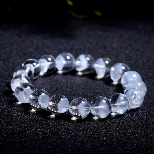 久雅水晶 7A級天然白幽靈金字塔手鏈手串 白水晶金字塔手鐲 