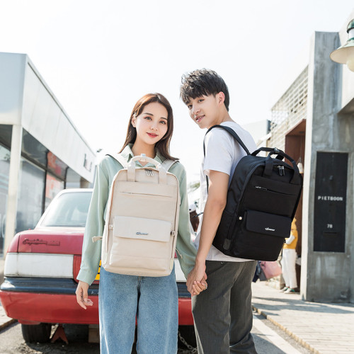 華爲筆記本雙肩包男女2019新款書包女學生時尚甜甜圈背包電腦包