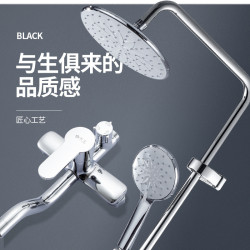 潔羿衛浴全銅家裝淋浴花灑套裝多功能雙用手噴蓮蓬頭頂噴