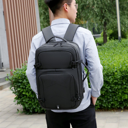 新款雙肩包男 商務筆記本電腦包 usb雙肩背包旅行男士雙肩包批髮