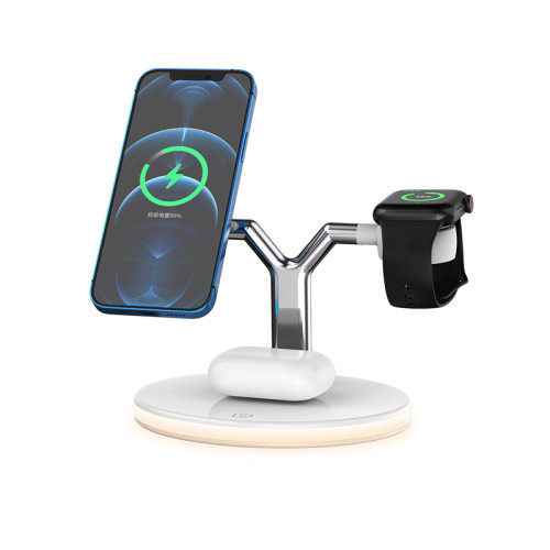 爆款 磁吸三合一無線充電器 25W無線充 適用蘋果1213iWatch