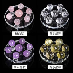 永韻廠天然紫水晶白水晶黃水晶粉水晶球七星陣工藝辦公桌擺件