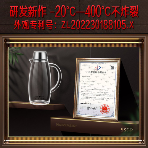 SSGP 冷水壺大容量家用加厚涼水杯 泡茶壺玻璃耐高溫防摔涼水壺
