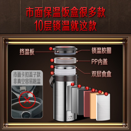 三四鋼 保溫飯盒可攜式保溫飯桶 餐盒學生上班族不鏽鋼真空保溫桶