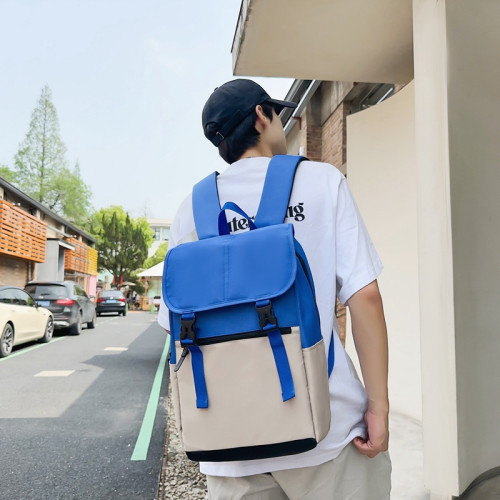 雙肩包男士通勤背包高中生大學生書包時尚大容量旅行包電腦包