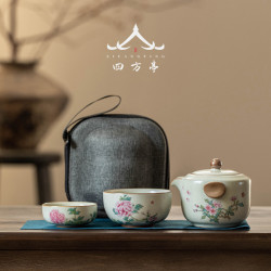 快客杯旅行茶具套裝茶壺旅遊一壺一杯陶瓷戶外可攜式女士一人專用