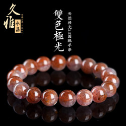 久雅水晶 天然老礦天眼極光23圓珠手鏈 惡魔之眼紫極光散珠手鏈