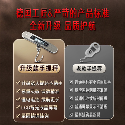 三四鋼高精度秤家用買菜稱鉤秤彈簧秤行李秤迷你便攜式手提電子秤