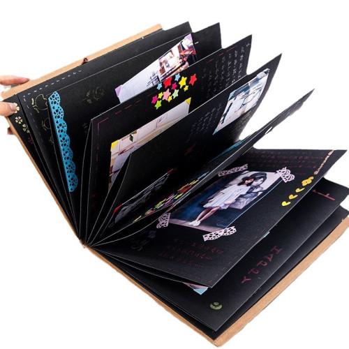 風琴折曡相冊本畢業成長紀唸冊diy手工自制立體書情侶空白同學錄