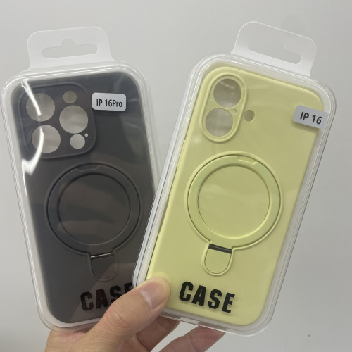 液態矽膠磁吸支架手機殼適用蘋果iPhone16promax攝像頭全包保護套