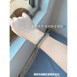 天然庫里藍瑪瑙手鐲冰藍水白月光瑪瑙手鐲空青高冰透女款玉髓鐲子