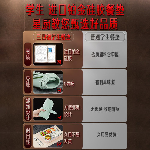 ssgp 兒童餐墊矽膠小學生食品級吃飯防滑餐桌墊子書桌墊午餐布