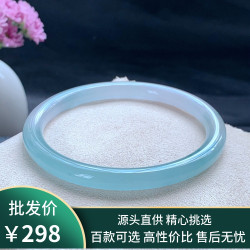 天然圓條翡翠手鐲緬甸冰種細條春彩紫羅蘭正圈玉鐲細款手鐲女