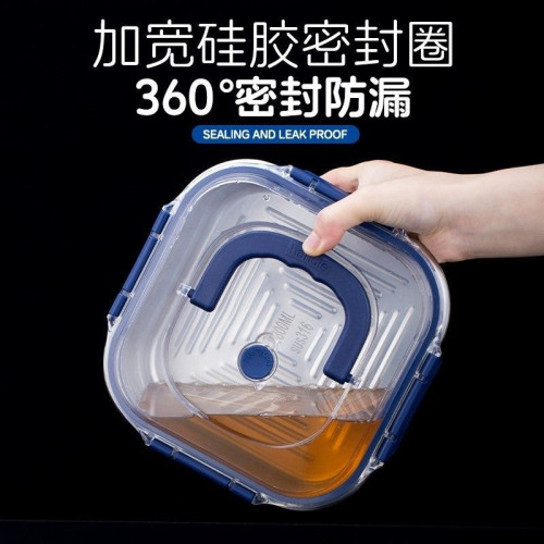 1800ML 316不鏽鋼保鮮盒家用密封收納手提野餐水果餐盒