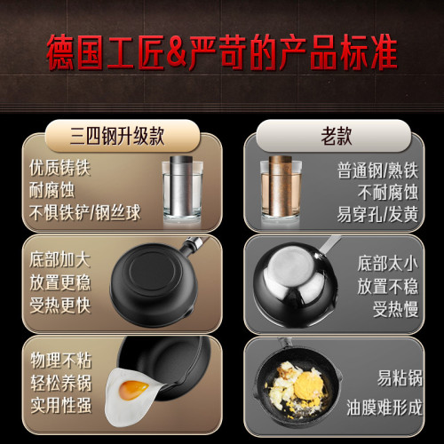 ssgp 熱油專用小鍋鑄鐵加深煎蛋鍋潑油鍋平底鍋燒油淋油澆油