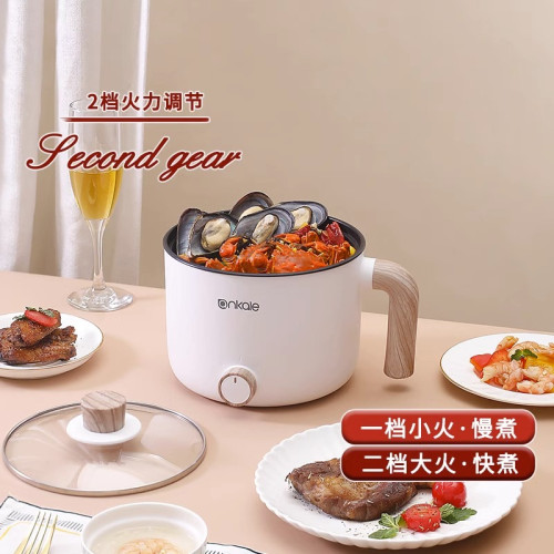 ankale電煮鍋宿舍學生煮麵鍋多功能火鍋家用一體鍋蒸鍋小型電熱鍋