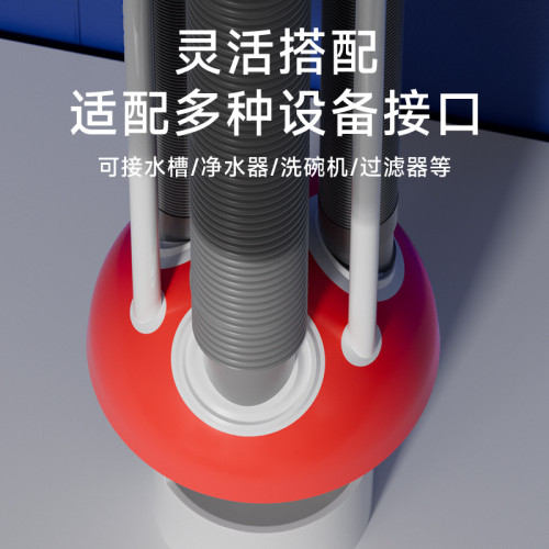 小蘑菇廚房下水管三通防臭神器防返臭三通排水道接頭多功能下水器