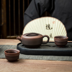 高檔宜興名家紫陶鳳鳴壺紫泥手工原礦紫砂紫砂壺茶壺漢瓦壺茶具批