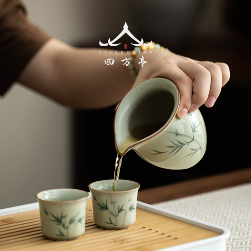 2024新款手繪釉下彩茶具套裝茶盤茶杯茶壺景德鎮陶瓷禮盒高檔輕奢
