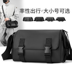 男士潮牌機能風單肩斜挎包小背包女同款通勤包潮酷百搭防水小挎包