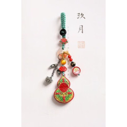 天然原礦硃砂精品紅砂彩繪「葫蘆～福祿】 硃砂含量高達95%以上