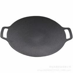 家用烤盤鑄鐵出口韓國戶外鍋卡式爐烤肉盤日韓鐵板燒烤肉鍋燒烤盤